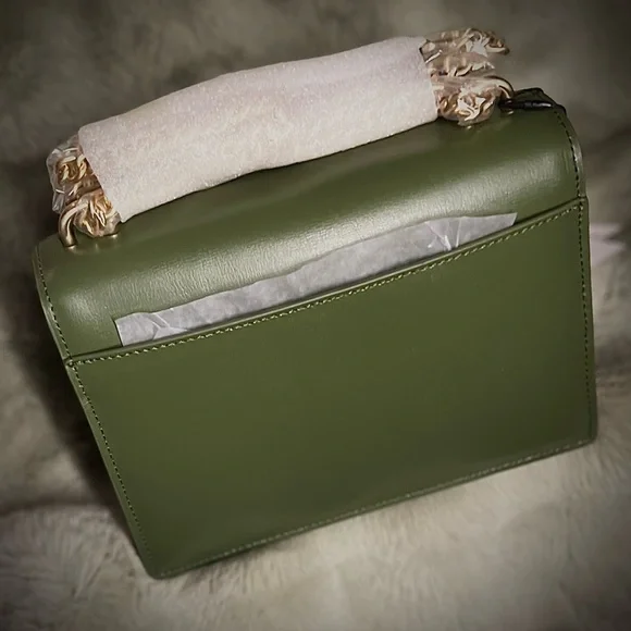 Kurt Geiger -NWT- Green Leather Shoreditch Crossbody Bag - Picture 11 of 11